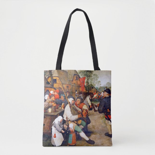 Bolso De Tela La danza campesina, Pieter Bruegel (Anverso)
