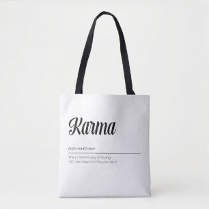 Bolso De Tela La definición de Karma es divertida