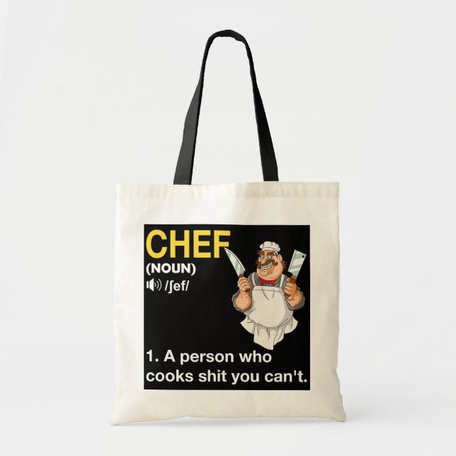 Bolso De Tela La definición del chef La cocina divertida de coci (Frente)