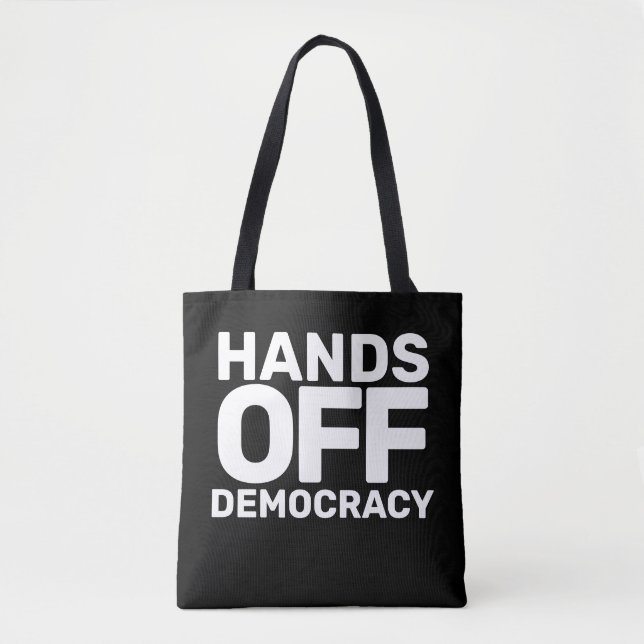 Bolso De Tela La democracia: capitalismo blanco y negro (Anverso)