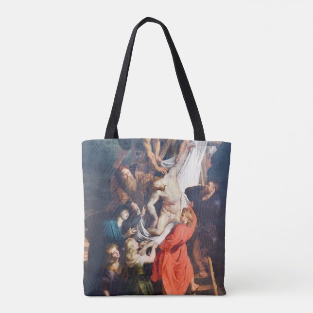 Bolso De Tela La descendencia de la cruz, Rubens (Reverso)