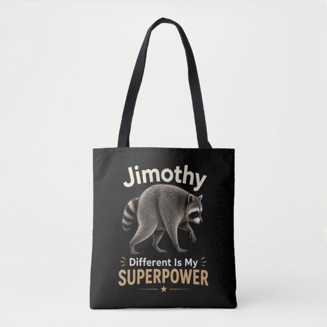 Bolso De Tela La diferencia de Jimothy es mi superpoder (Anverso)