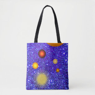 Bolso De Tela La diversión protagoniza ciencia Geeky purpurinos