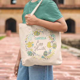 Bolso De Tela La divertida y alegre caza de huevos en Pascua