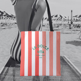 Bolso De Tela La Dolce Vita Amalfi Costa Cabana Stripe