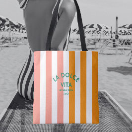 Bolso De Tela La Dolce Vita Cinque Terra Cabana Stripe