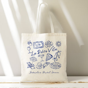 Bolso De Tela La dolce vita regalos azules para despedida de sol