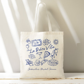 Bolso De Tela La dolce vita regalos azules para despedida de sol