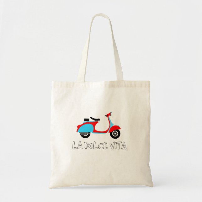 Bolso De Tela La Dolce Vita The Sweet Life On A Scooter (Frente)