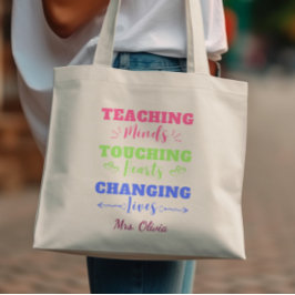 Bolso De Tela La enseñanza de las mentes cambia la vida de un co
