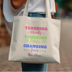 Bolso De Tela La enseñanza de las mentes cambia la vida de un co