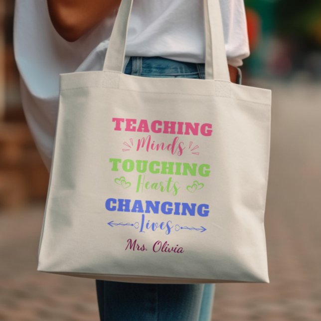 Bolso De Tela La enseñanza de las mentes cambia la vida de un co (Subido por el creador)