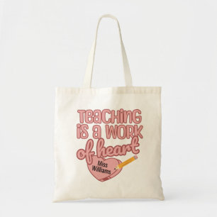 Bolso De Tela La enseñanza es un trabajo de apreciación de los p