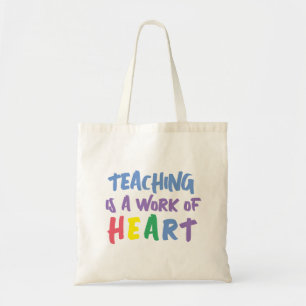 Bolso De Tela La enseñanza es un trabajo de corazón
