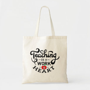 Bolso De Tela La enseñanza es un trabajo de corazón apreciado po