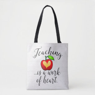 Bolso De Tela La enseñanza es un trabajo del aprecio del