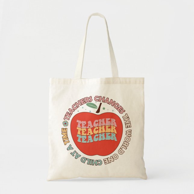 Bolso De Tela La enseñanza puede cambiar el mundo (Frente)
