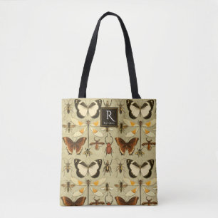 Bolso De Tela La Entomología Vintage Inspira Colores Cálidos