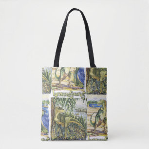 Bolso De Tela La era de los dinosaurios: Ilustracion paisajístic