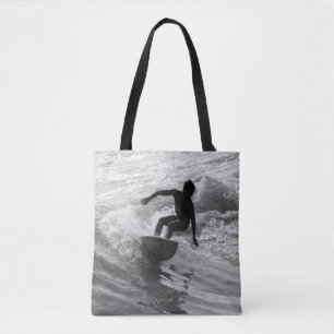 Bolso De Tela La Escala De Grises De Onda