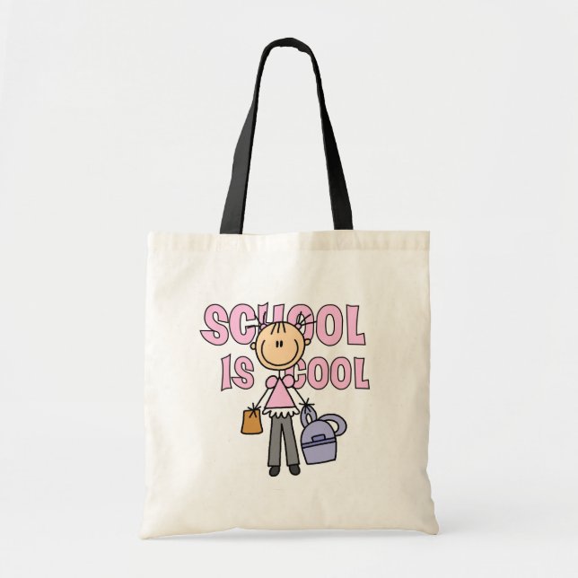 Bolso De Tela La escuela de chica es Guay (Frente)