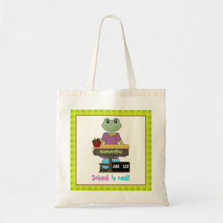 Bolso De Tela ¡La escuela es genial! Rana en su escritorio De vu