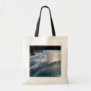 Bolso De Tela La Estación Espacial Internacional Sobre El Atlánt