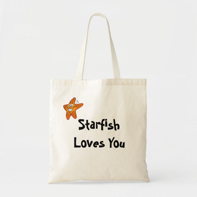 Bolso De Tela La estrella de mar le ama (Frente)