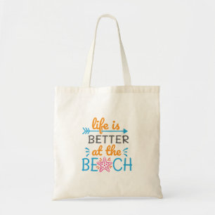 Bolso De Tela La Excelente Vida Es Mejor En La Playa