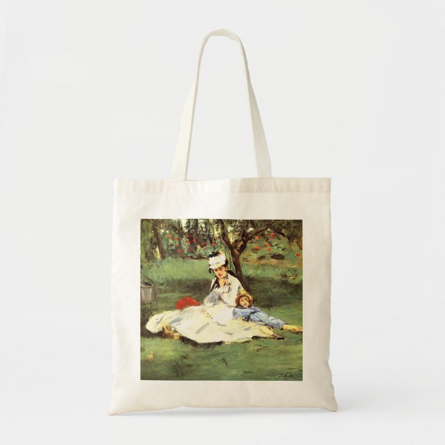 Bolso De Tela La familia Monet en su jardín Edouard Manet (Frente)