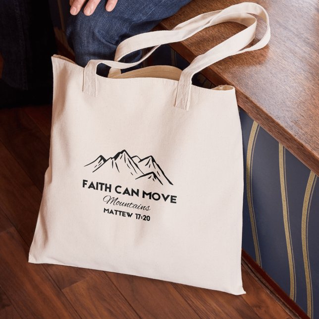 Bolso De Tela La fe puede mover montañas (Subido por el creador)