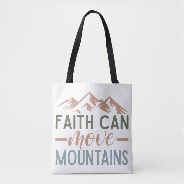 Bolso De Tela La fe puede mover montañas (Anverso)