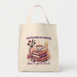 Bolso De Tela La Felicidad Es Café Y Un Buen Libro