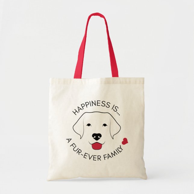 Bolso De Tela "La Felicidad Es..." Canvas Tote Bag (Frente)