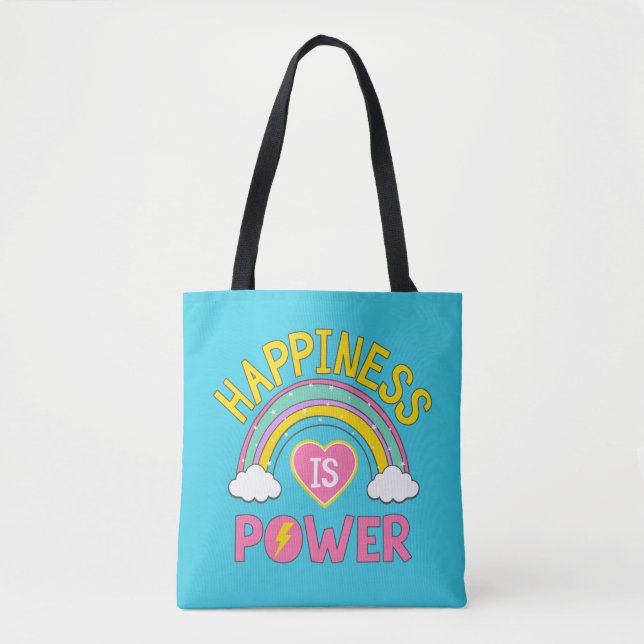 Bolso De Tela La felicidad es el arcoiris del poder (Anverso)
