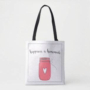Bolso De Tela La felicidad es hecha en casa