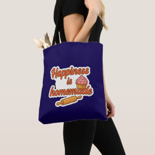 Bolso De Tela La felicidad es Pegatina casero