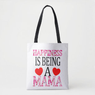 Bolso De Tela La felicidad es ser el día de la madre de mamá