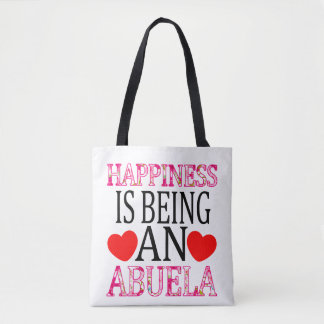 Bolso De Tela La felicidad es ser una madre de Abusela Floral Mi