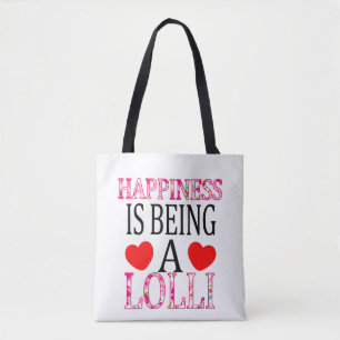 Bolso De Tela La felicidad es ser una madre floral de Lolli Mimi