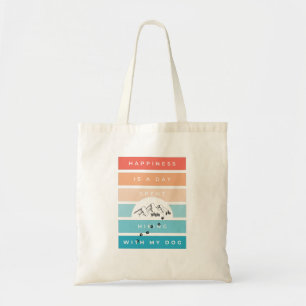 Bolso De Tela La felicidad es un día de caminatas con mi perro