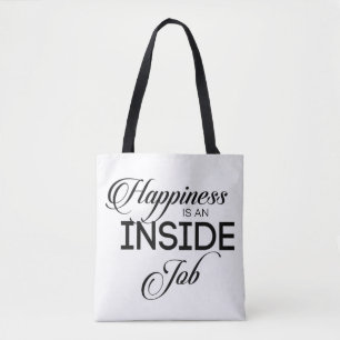 Bolso De Tela La Felicidad Es Un Trabajo Interno