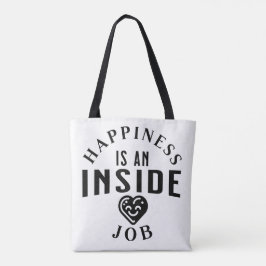 Bolso De Tela La felicidad es un trabajo interno