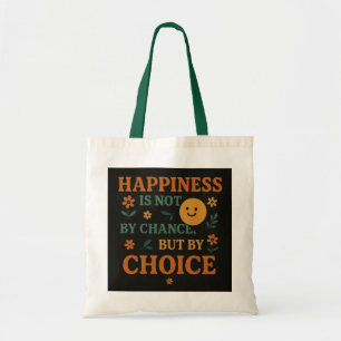 Bolso De Tela La felicidad es una cita motivacional para la bols