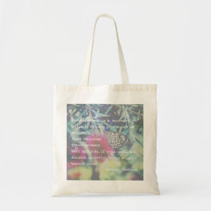Bolso De Tela La felicidad es una Mariposa - Cita Inspiradora