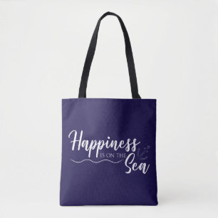 Bolso De Tela La felicidad está en el mar