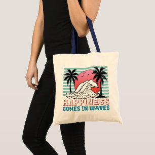 Bolso De Tela La felicidad llega en Waves Beach