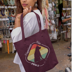 Bolso De Tela La felicidad tiene diseño de garras