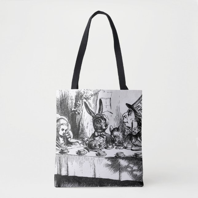 Bolso De Tela La fiesta del té del sombrerero enojado (Anverso)