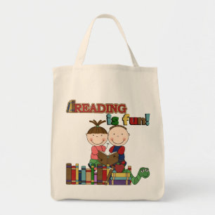 Bolso De Tela La figura lectura del palillo de los niños es